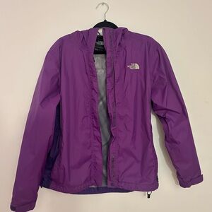 Purple north face windbreaker/ raincoat